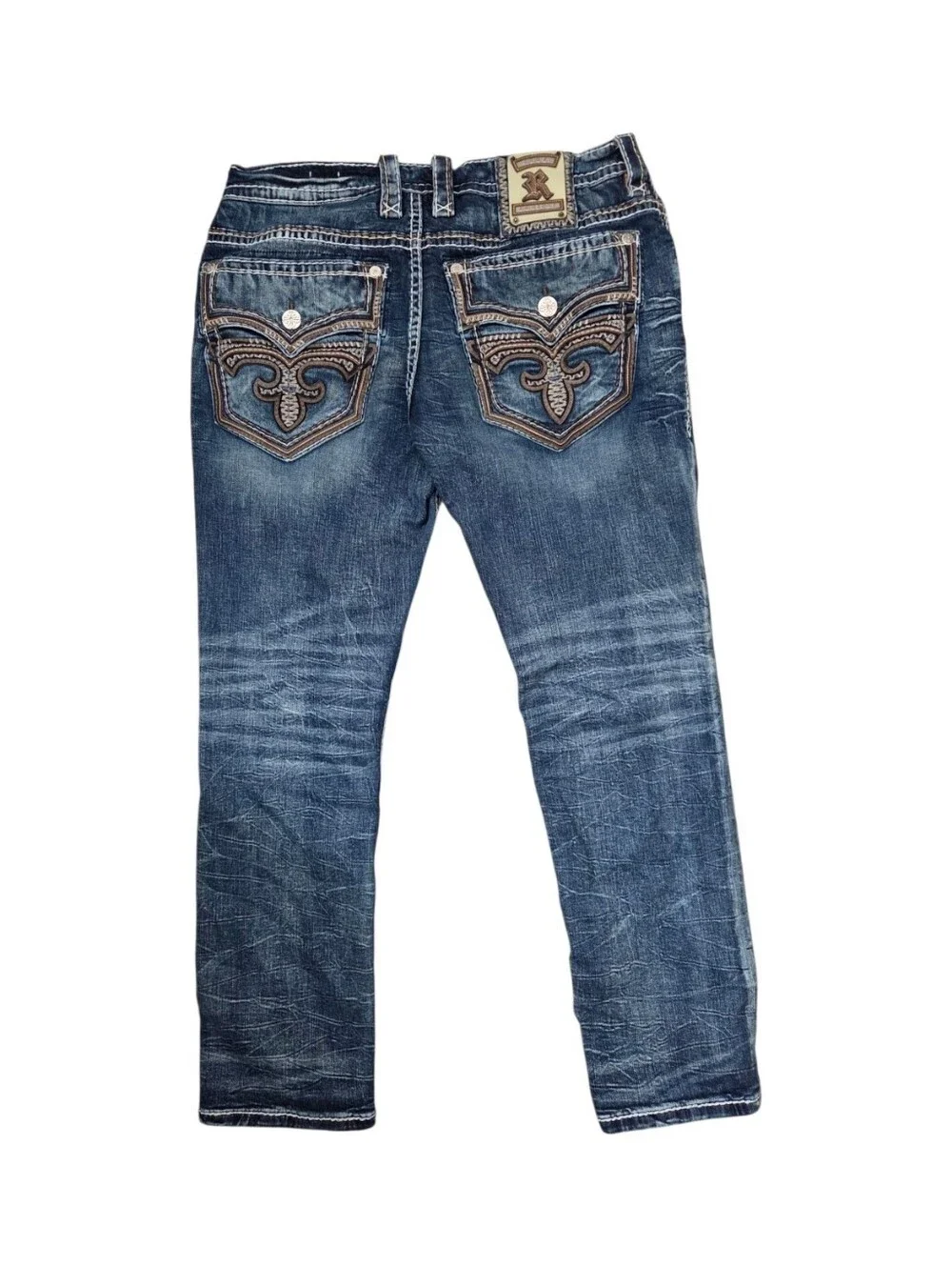 Rock Revival Jeans Slim Straight Tristan Men's Size 38x30 EUC